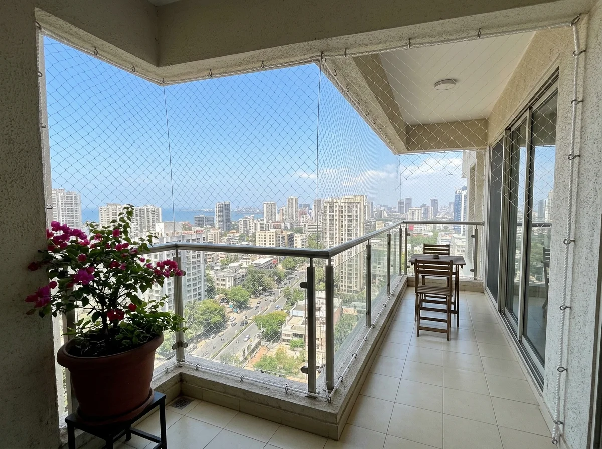Balcony Safety Nets installation