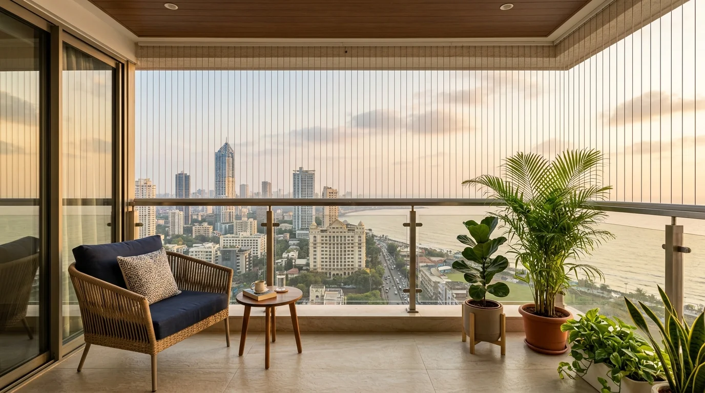 Invisible Grills for Balconies & Windows installation