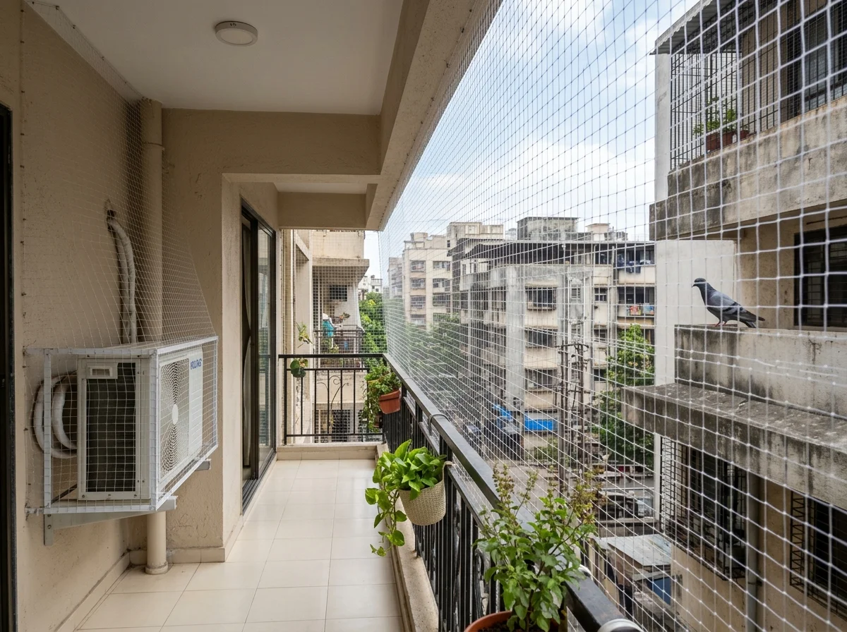 Pigeon Safety Nets installation